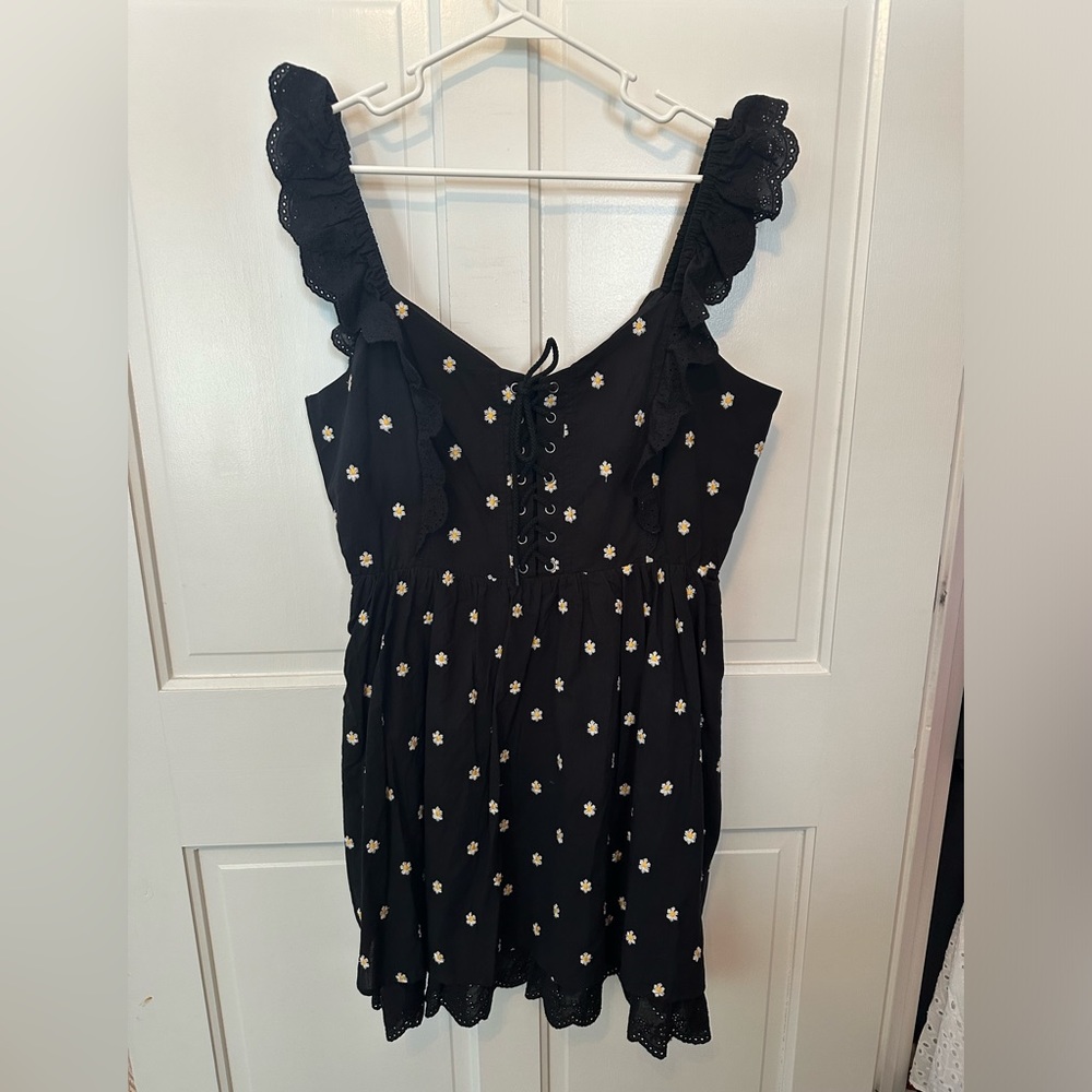 Flower print short dress